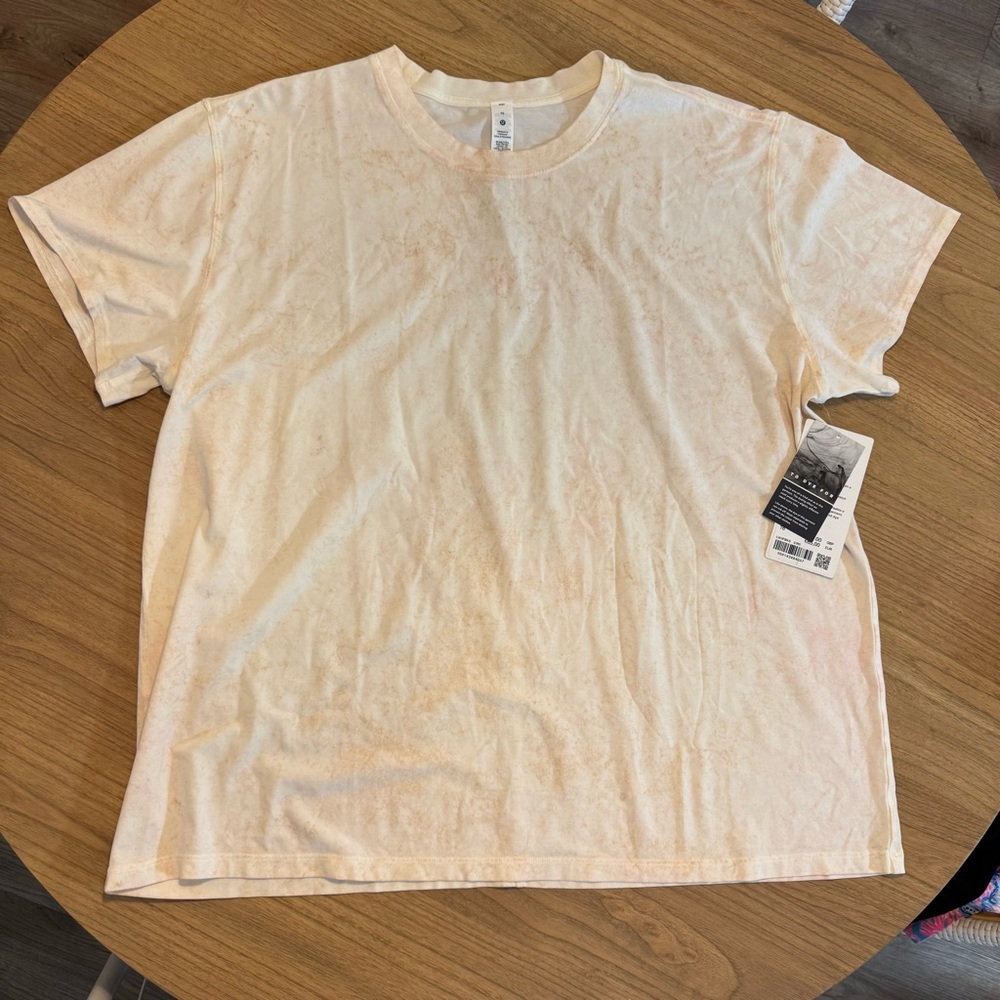 Lululemon All Yours Tee Cir5 Wash - Tan Peachy Vitasea Color Size 16